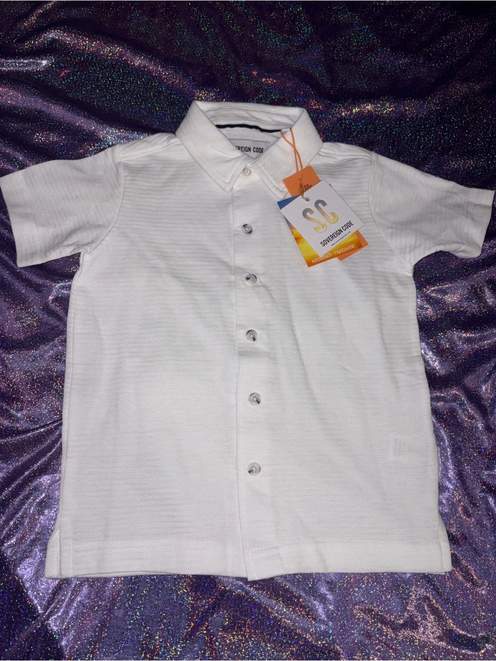 Boys White Button Down Shirt